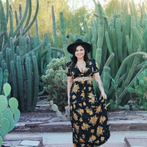 Floral maxi skirt co-ord set